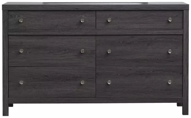 Meadowrise Raisin Black 6 Drawer Dresser