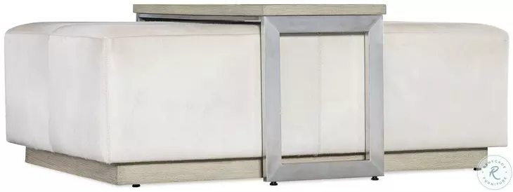 Spanning Light Brown And Cream Cocktail Table