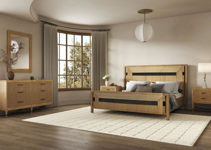 Loft Brown and Black King Panel Bed