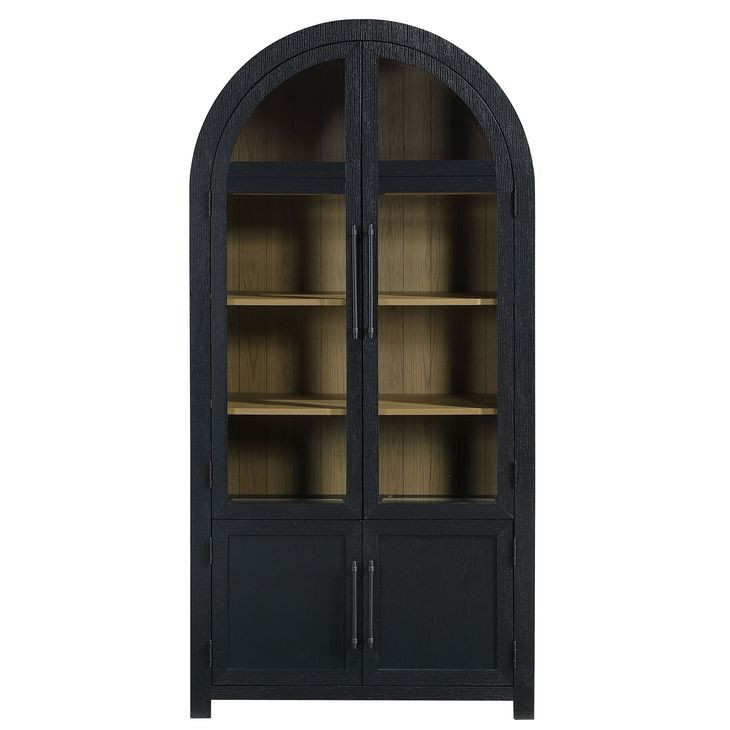 Magnolia Black 4 Door Curio Cabinet