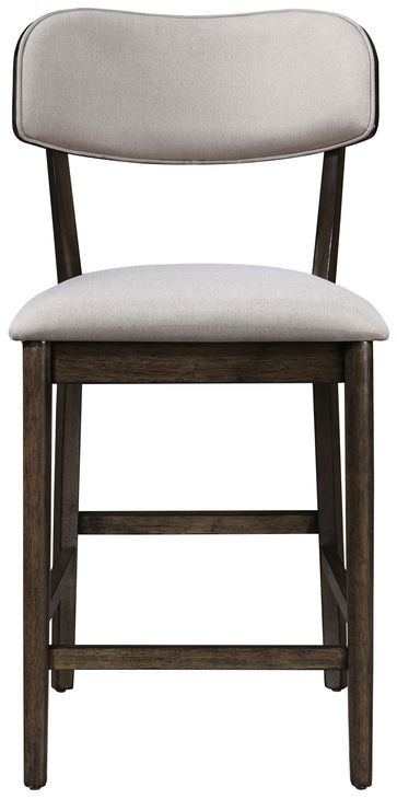Rex Beige Upholstered Counter Height Chair Set of 2