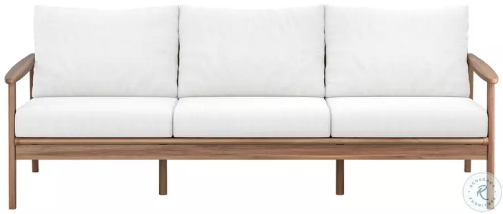 Ashton Natural Performance Fabric Outdoor Patio 89" Sofa