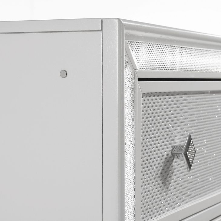 Stardust White 5 Drawer Chest with LED