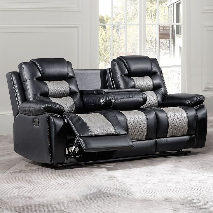 Nikko Black Reclining Living Room Set