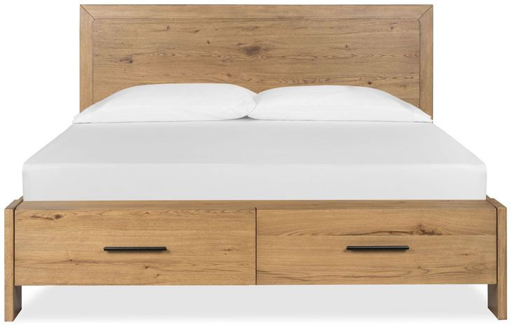 Davenport Rustic Caramel King Storage Panel Bed