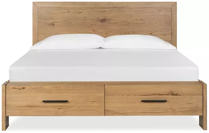 Brookstone Rustic Caramel King Storage Panel Bed