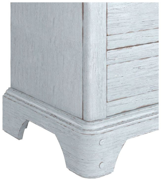 Summer Creek Blue 3 Drawer Nightstand with USB Charging