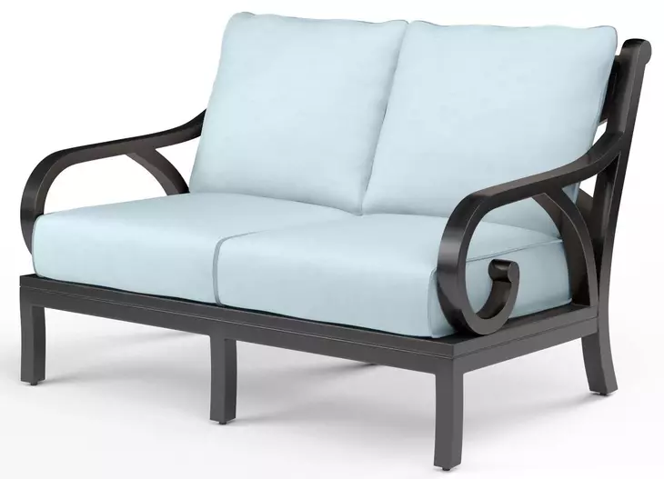 Monterey Canvas Skyline 56" Outdoor Loveseat with Self Welt