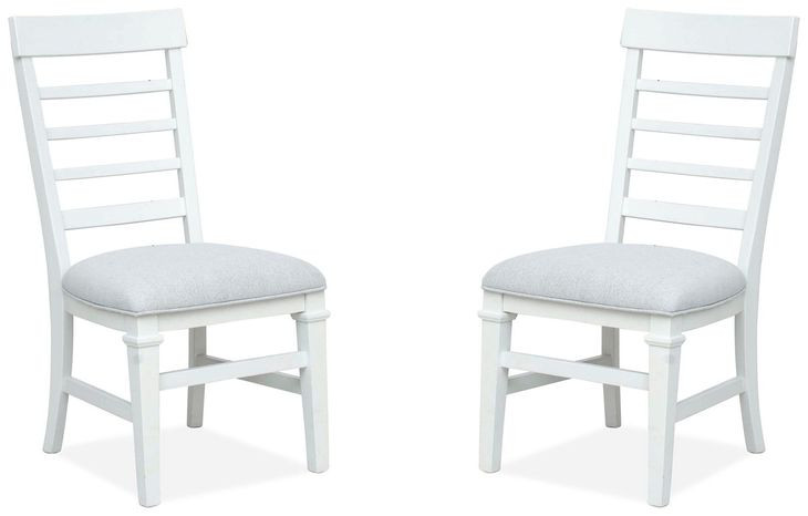 Harborwick White Upholstered Side Chair Set of 2
