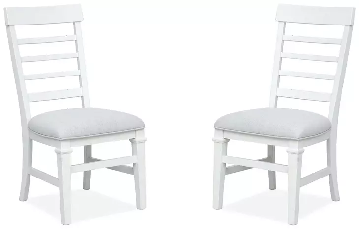 Harborwick White Upholstered Side Chair Set of 2