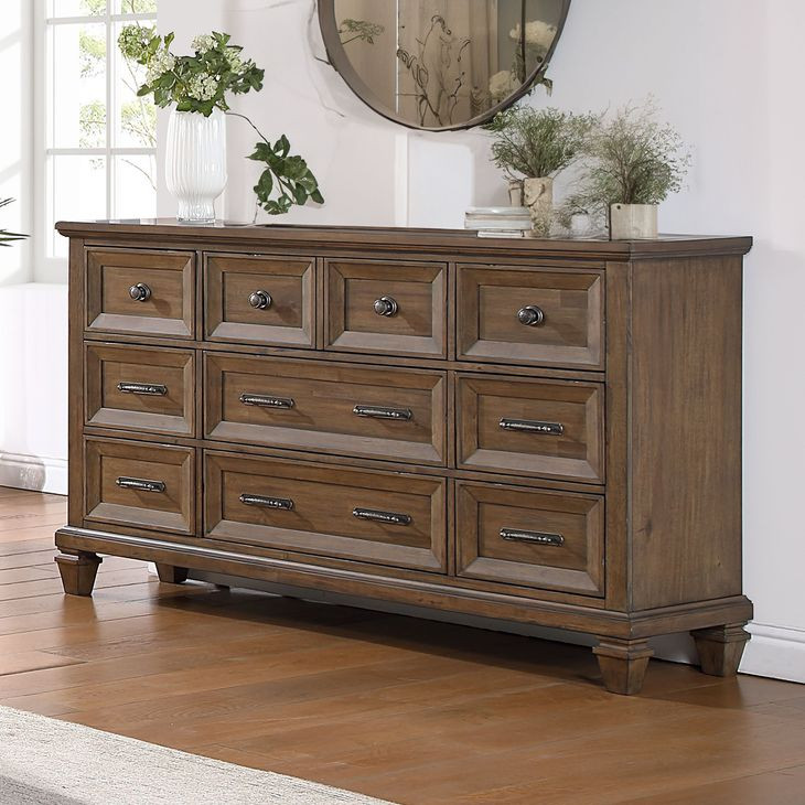 Mariana Mocha 9 Drawer Dresser