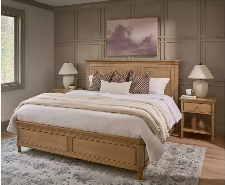 Oakmere Natural Storage Panel Bedroom Set