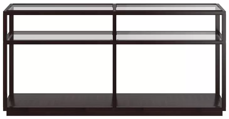 Glaze Cola Rectangular Glass Top Console Table