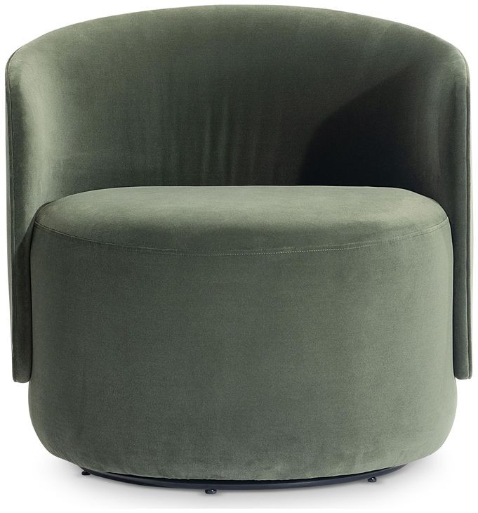 Crosby Green Upholstered Swivel Accent Chair