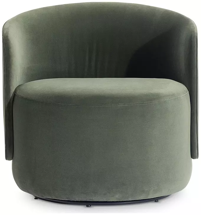 Crosby Green Upholstered Swivel Accent Chair