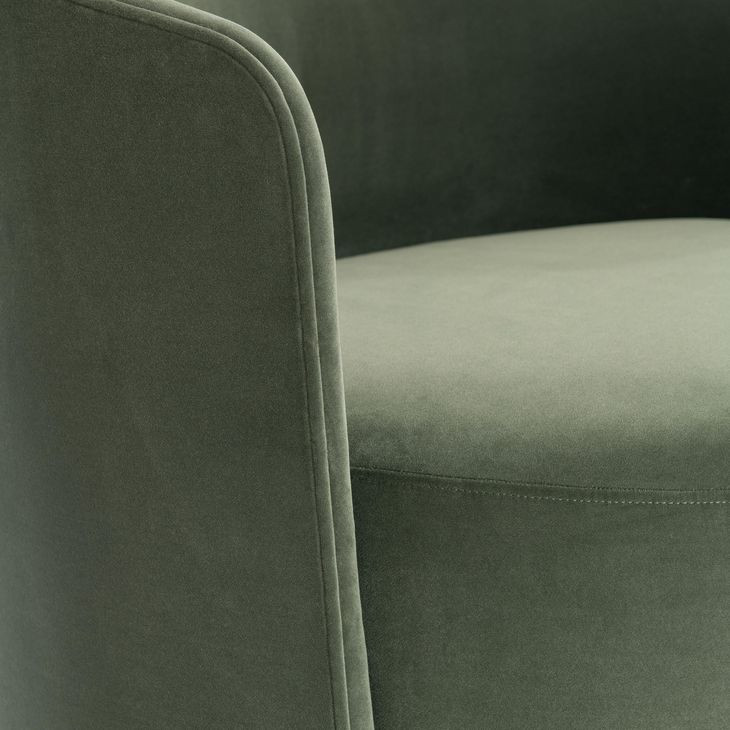 Crosby Green Upholstered Swivel Accent Chair