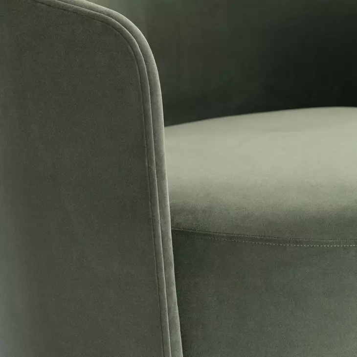 Crosby Green Upholstered Swivel Accent Chair