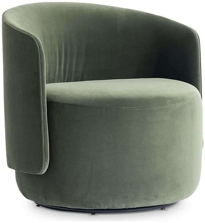 Crosby Green Upholstered Swivel Accent Chair