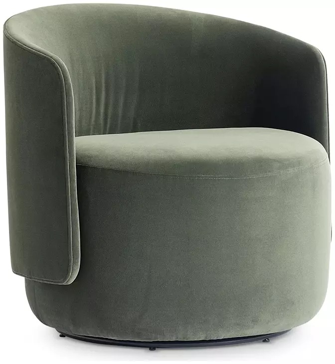 Crosby Green Upholstered Swivel Accent Chair