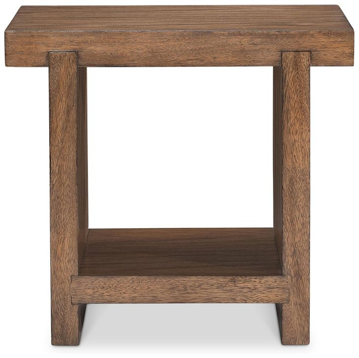 Tomas Marrom Rectangular Side Table