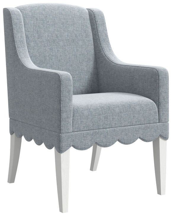 Haven Sea Blue Upholstered Hostess Chair Set of 2
