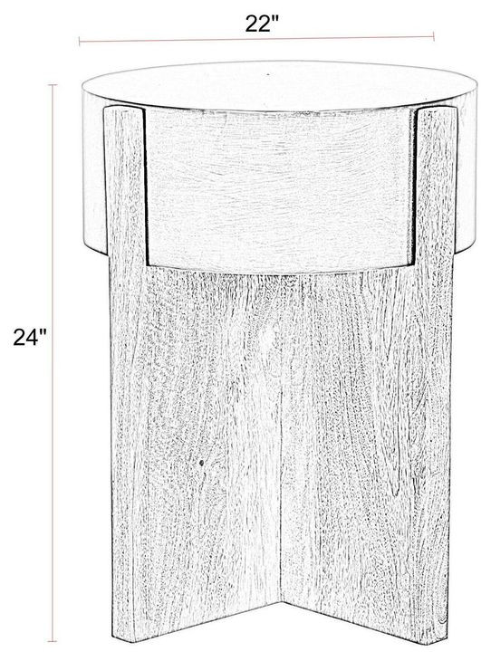 Aspen Barton Bronze Round End Table