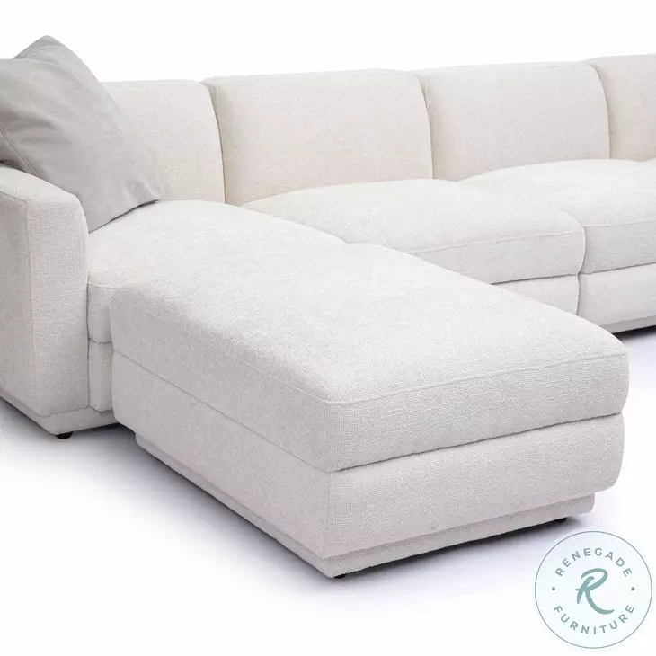 Perry Cream Chenille Modular U Sectional