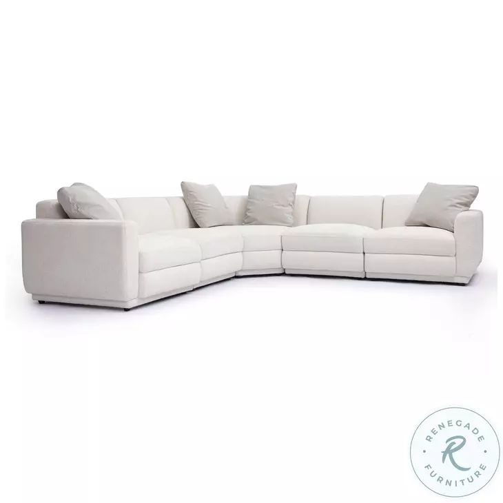 Perry Cream Chenille Modular L Sectional