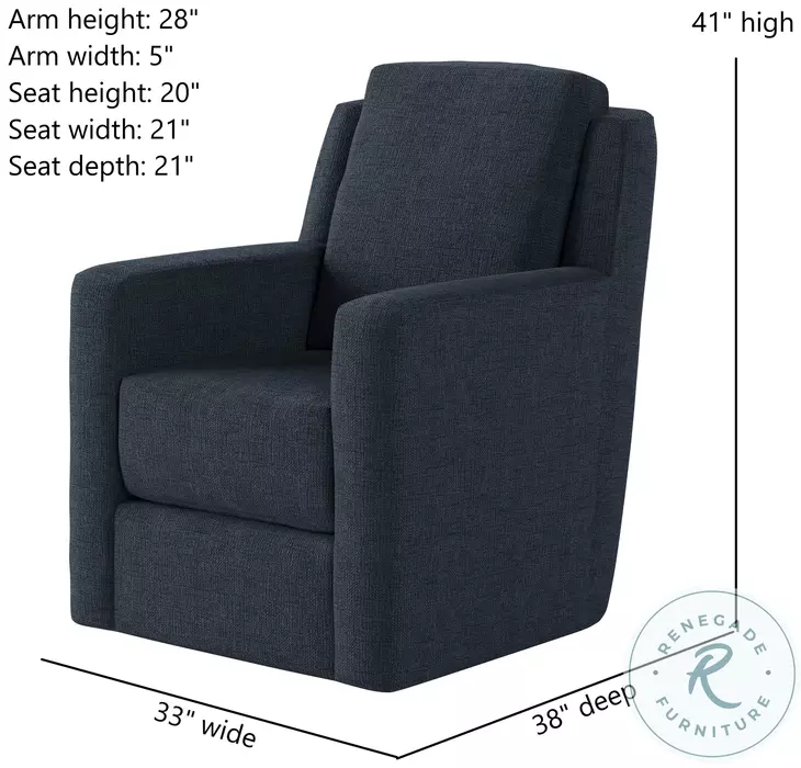 Diva Brady Navy Swivel Glider