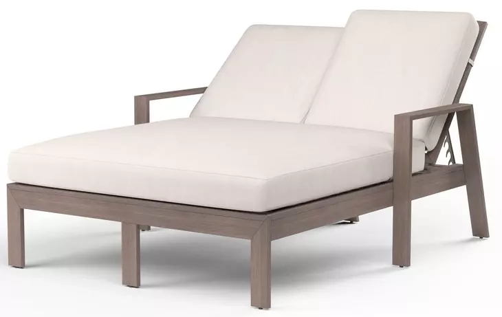 Laguna Canvas Natural 77" Outdoor Double Chaise
