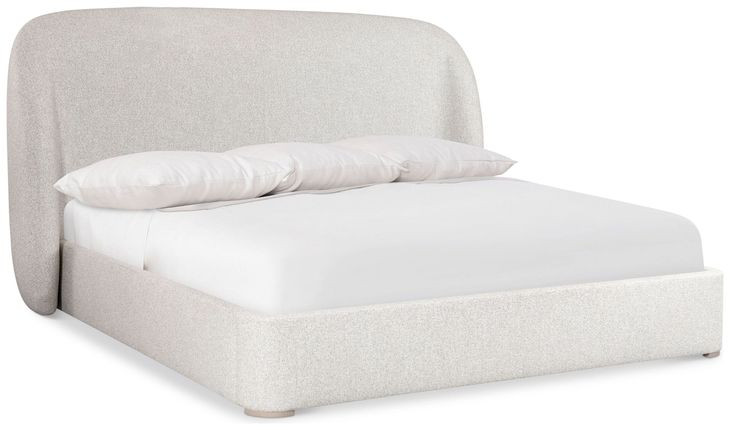 Loggia Aria and Beige Performance Fabric Queen Upholstered Shelter Bed