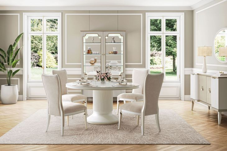 La Marisia Creamy Pearl 2 Door Display Cabinet