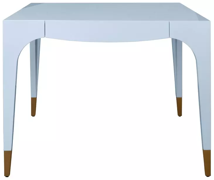 Lacey Light Blue Square Game Table with 2 Drawers