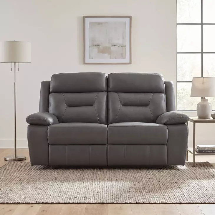 Laconia Dark Gray Double 63" Power Reclining Loveseat