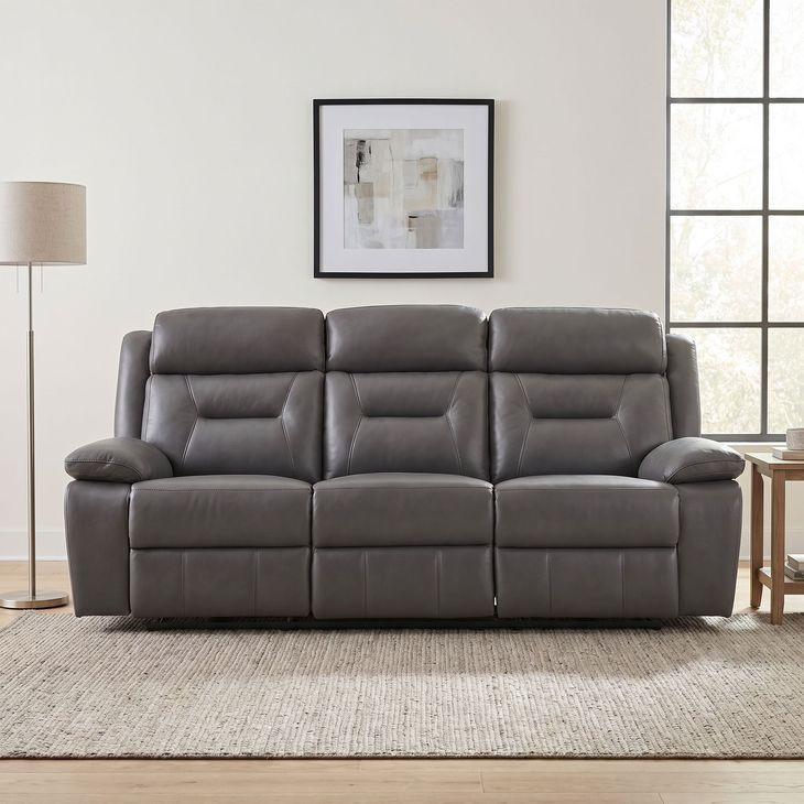 Laconia Dark Gray Double Power Reclining Sofa
