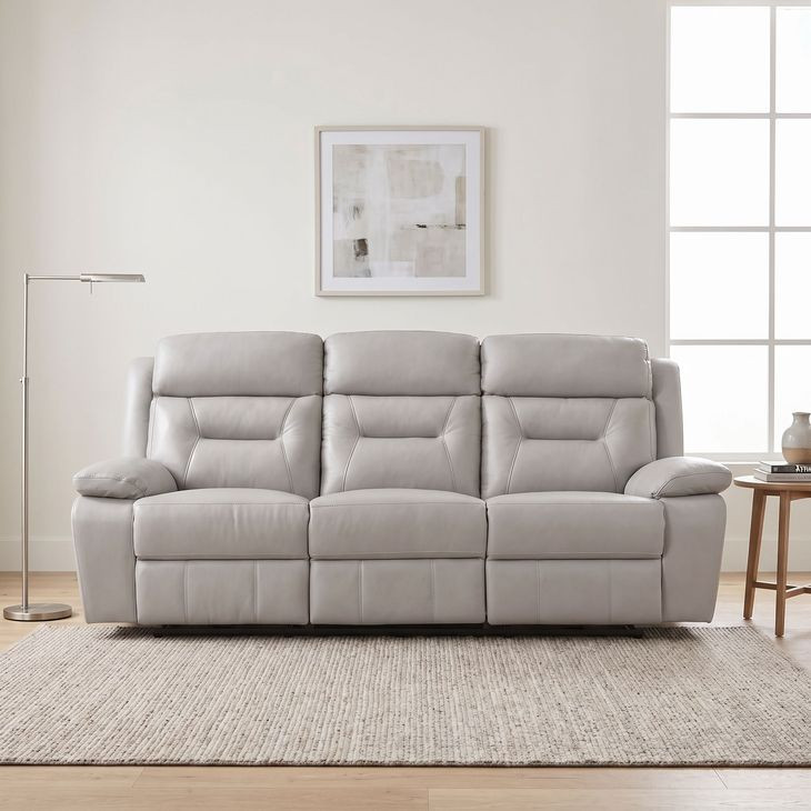 Laconia Silver Double Power Reclining Sofa