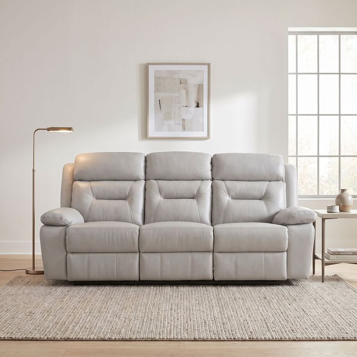 Laconia Silver Double Reclining Sofa