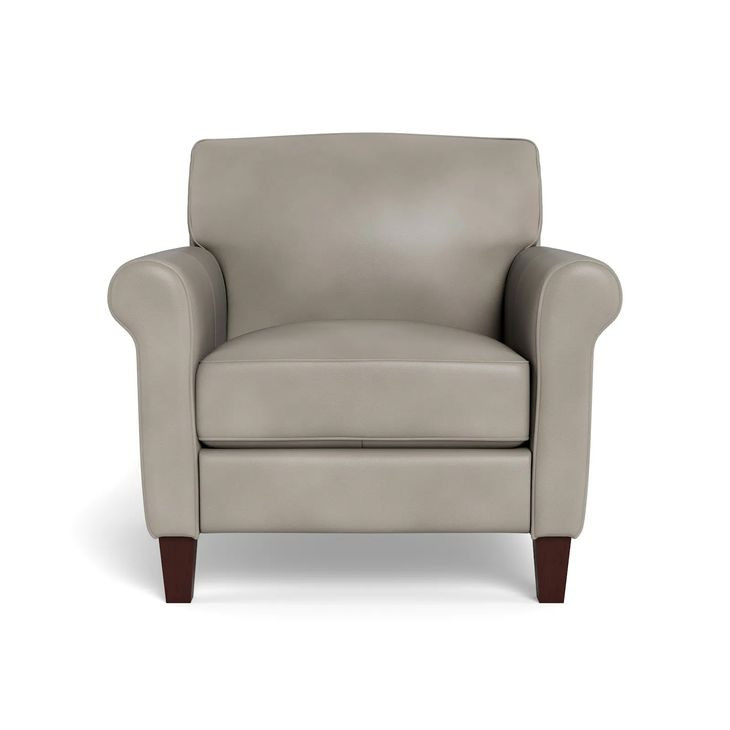Lachlan Stone Leather Upholstered Accent Chair