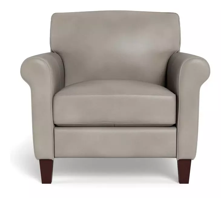 Lachlan Stone Leather Upholstered Accent Chair