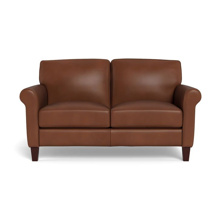 Lachlan Pecan Leather 60" Loveseat