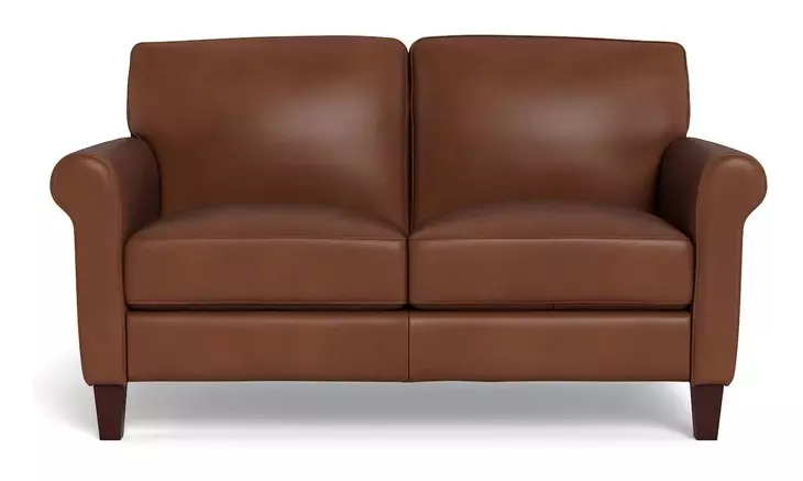 Lachlan Pecan Leather 60" Loveseat