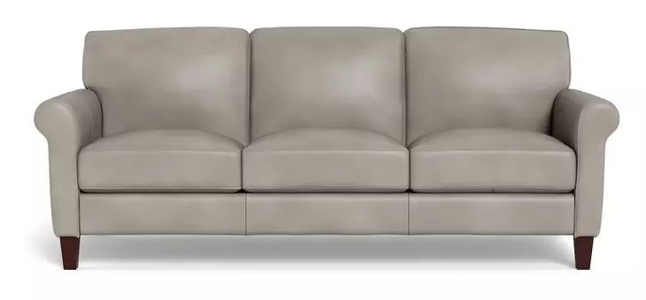 Lachlan Stone Leather 84" Sofa