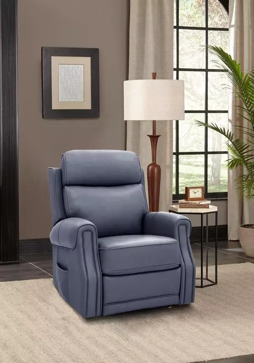 Lance Sorrento Ocean Leather Power Lift Recliner with Power Lumbar and USB Charging