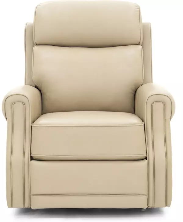 Lance Sorrento Sand Leather Power Lift Recliner with Power Lumbar and USB Charging