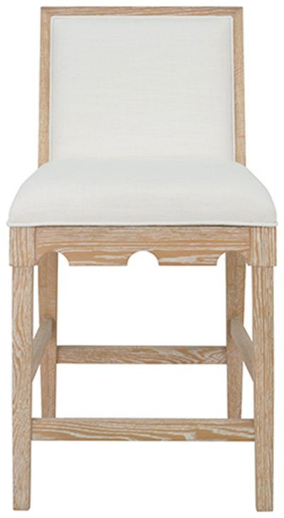 Lanister Brown and Cream Performance Fabric Counter Height Stool