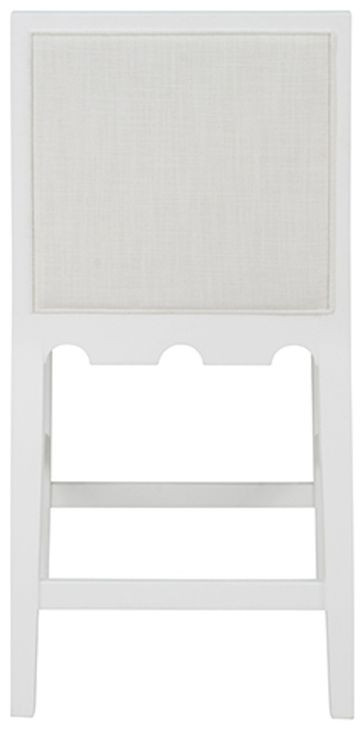 Lanister Matte White Performance Fabric Counter Height Stool