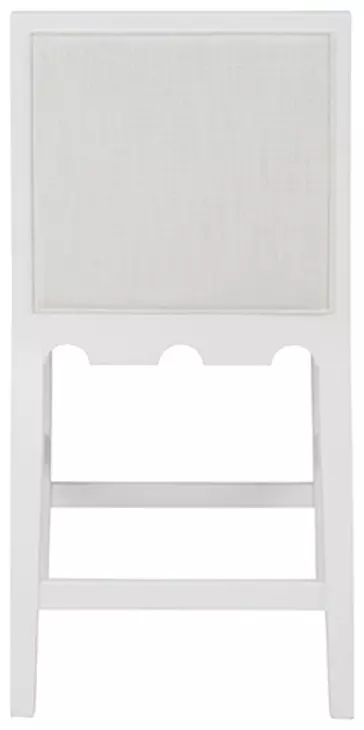 Lanister Matte White Performance Fabric Counter Height Stool