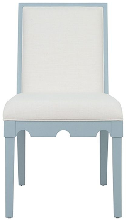 Lanister Matte Light Blue Performance Fabric Dining Chair