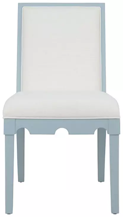 Lanister Matte Light Blue Performance Fabric Dining Chair