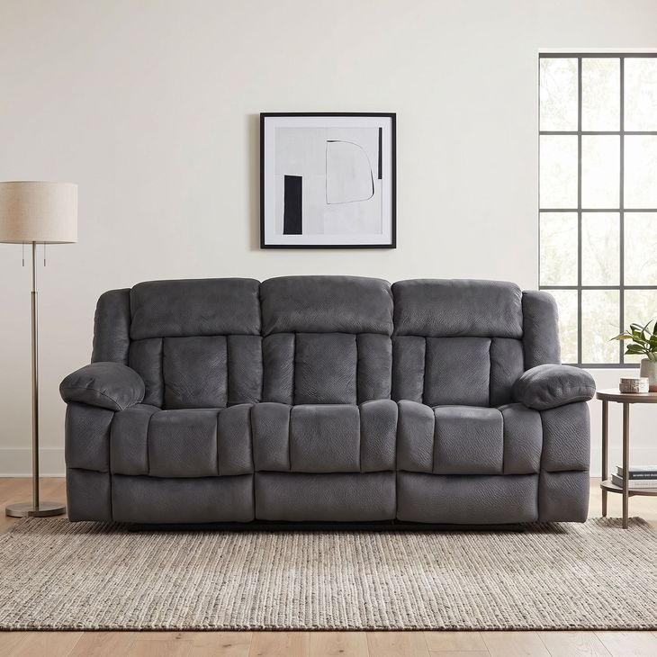 Laurelton Charcoal Double Reclining Sofa